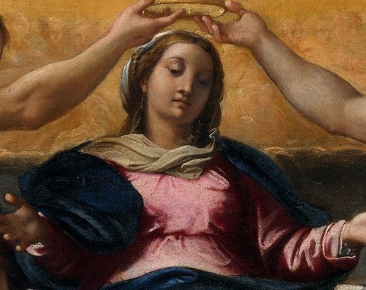 Look at her face, not saintly, but real.