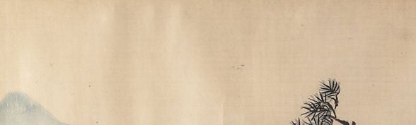 Above, the sky fades from a whisper of ink wash into raw silk.