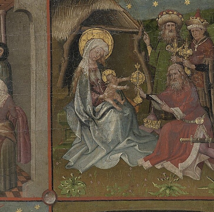He appears at the Nativity,