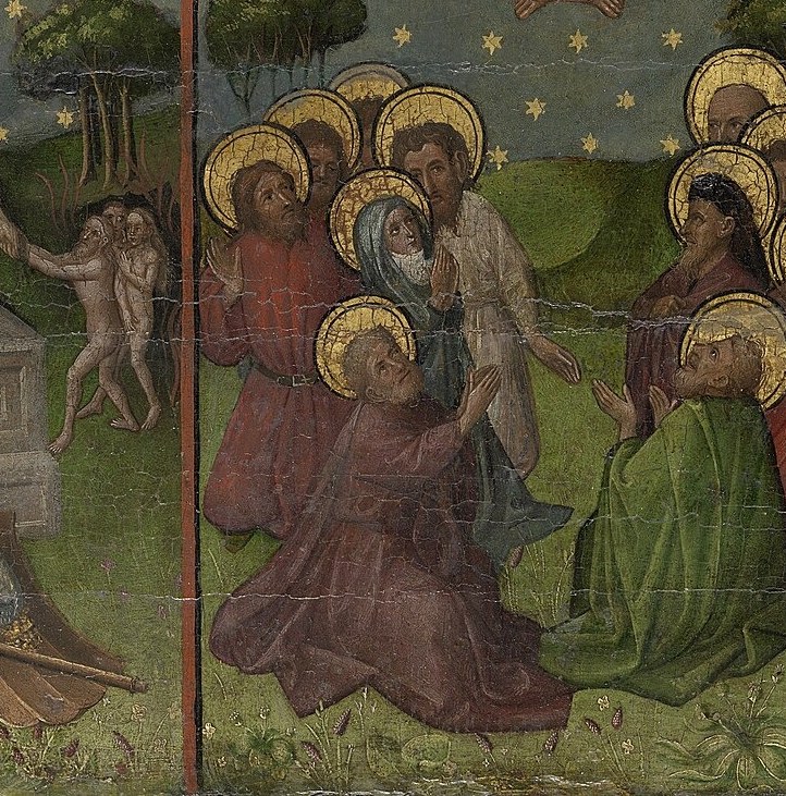 The central figure of the crucifixion, conveying immense suffering and sacrifice.
