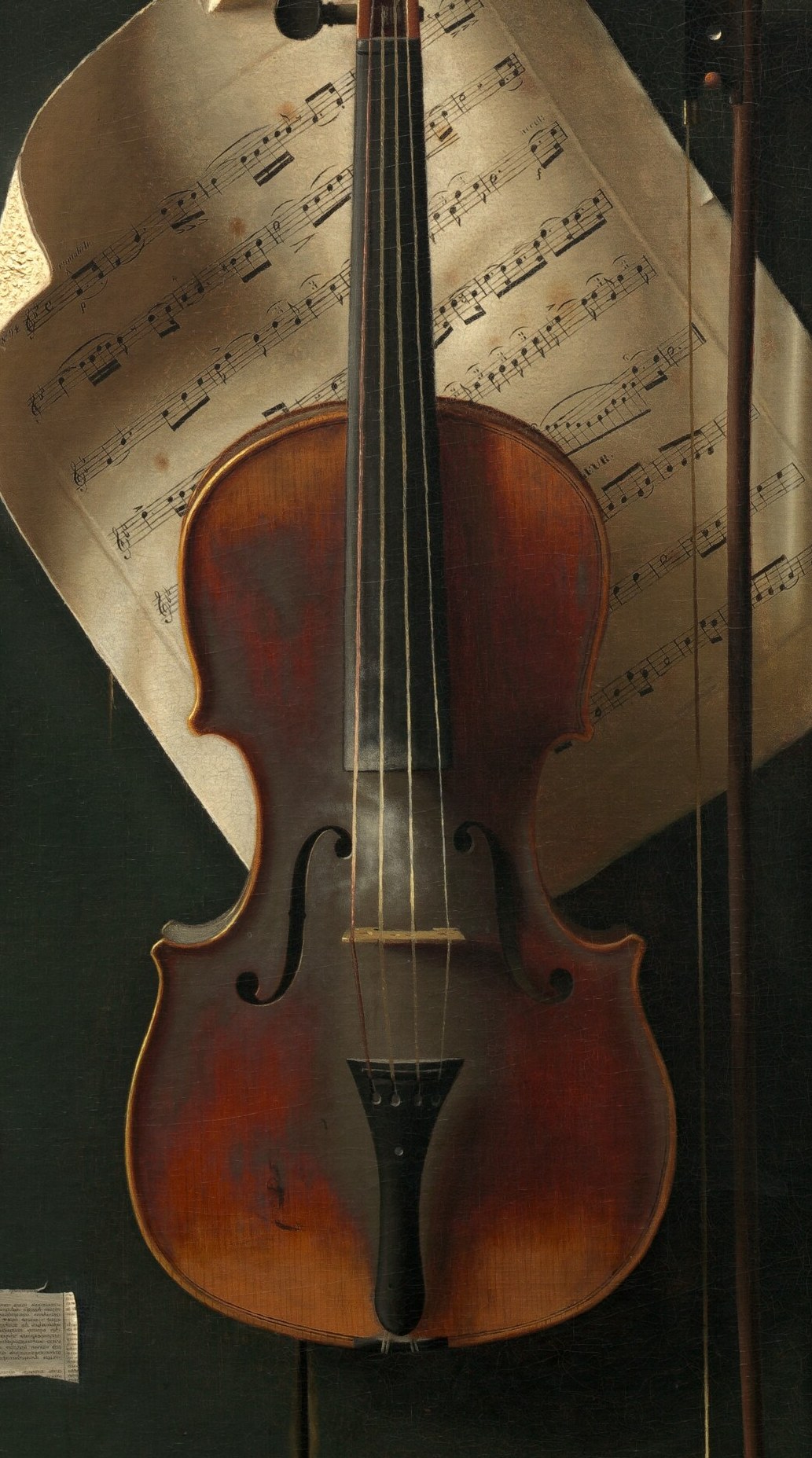 This old violin, painted in 1886, was once a sensation.
