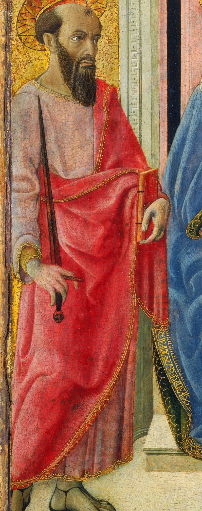 Look at the drapery: volume built by contour, not shadow.