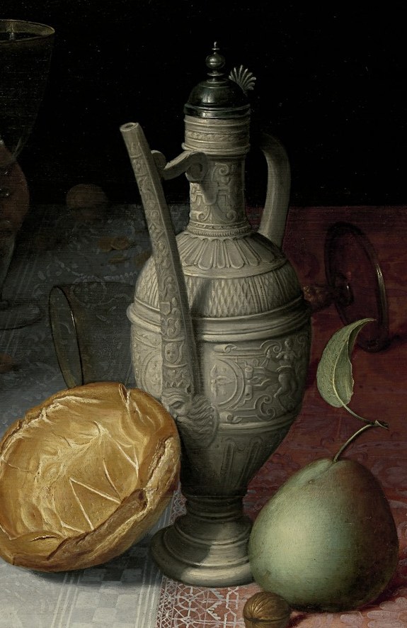 Then the smooth, polished gleam of this silver ewer.