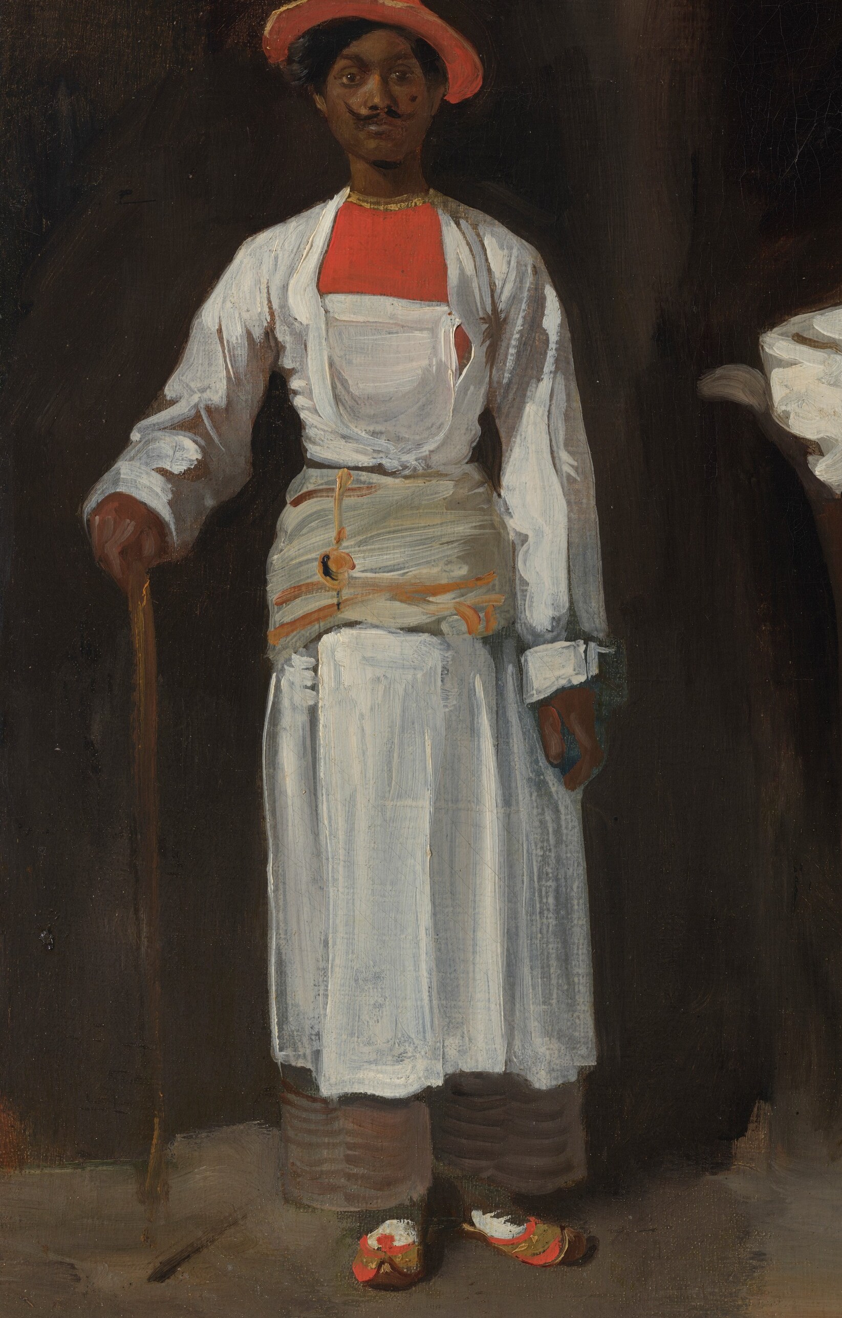 He asked him to stand. He stands with a cane, direct and dignified.