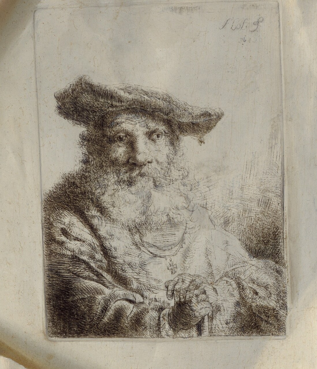 And the etching inside the illusion is also painted, line by line.