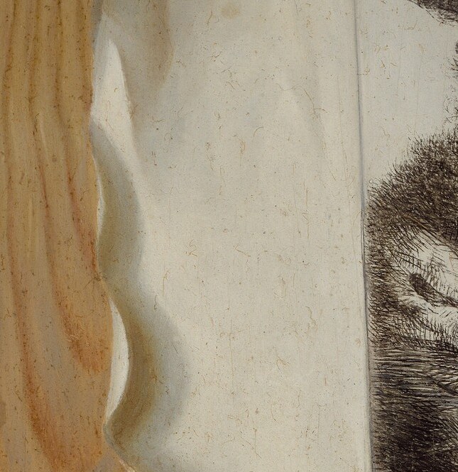Every wrinkle, every shadow, every torn edge is a brushstroke.