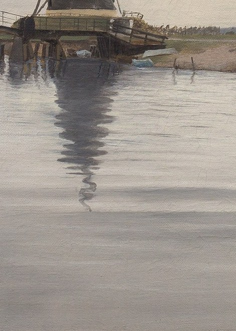 Now see how the windmill's dark shape mirrors below.