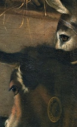 Every detail, even a donkey's ear, grounds the scene.