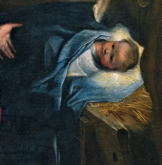 But look closely at the light around the infant.