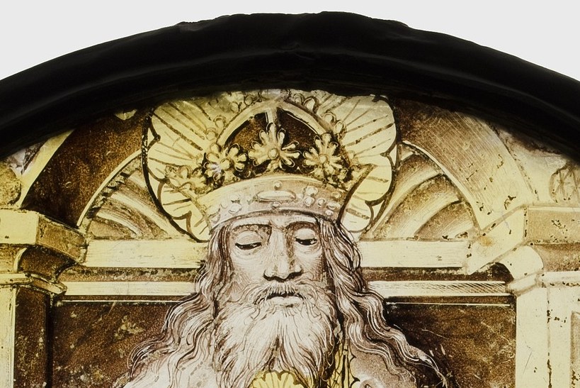 The emotional anchor of the composition , his sorrowful, downward gaze bears the weight of the sacrifice he holds; the patriarch's grief is the theological statement.