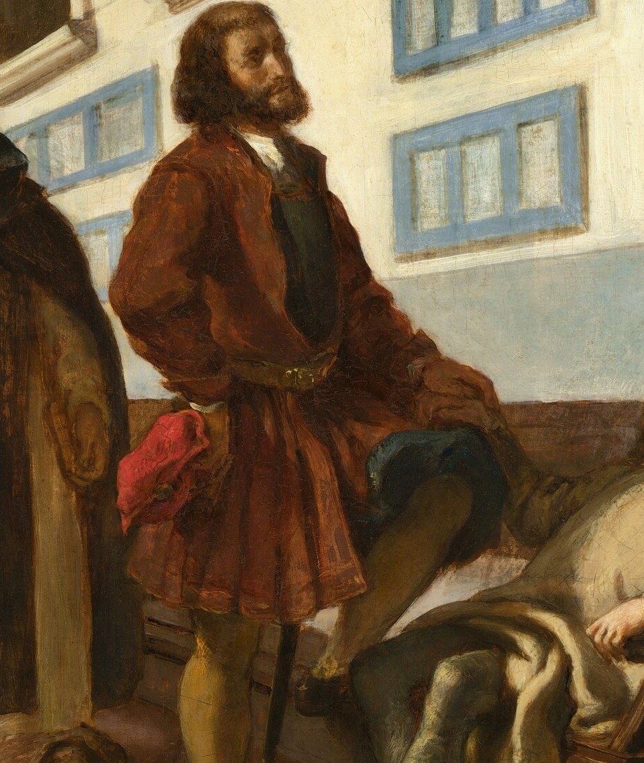 The explorer listens, poised between ambition and faith.