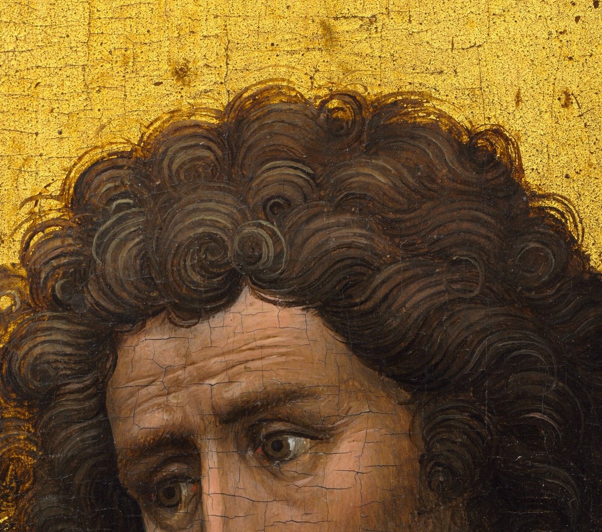 His detailed realism captures every curl of hair, every wrinkle.