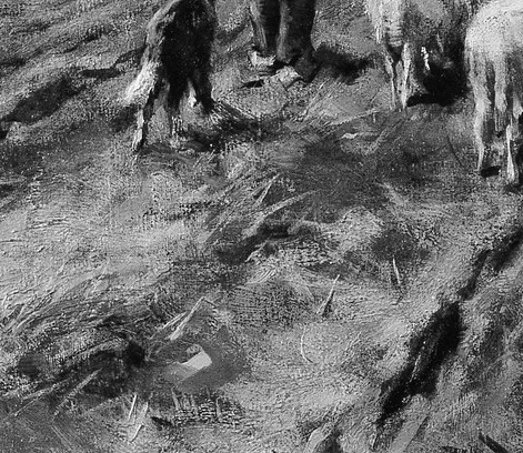 His dog works the left flank. A partner, not a pet.