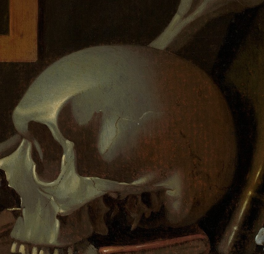 These are 'vanitas' still lifes, reminders of mortality.