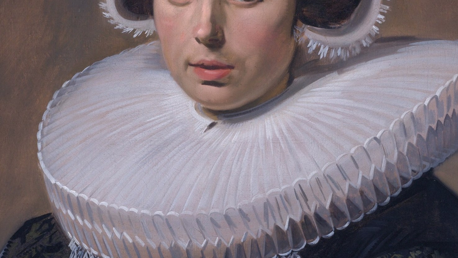 Her starched white ruff was a marker of wealth and status.