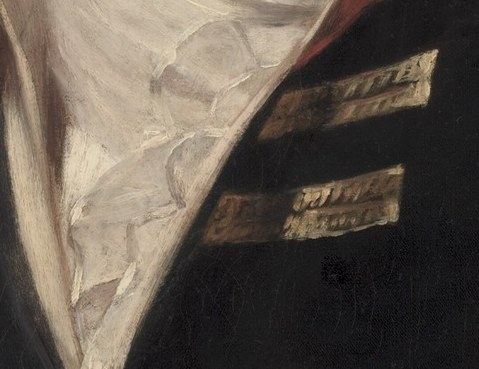Look at the crisp white cravat.