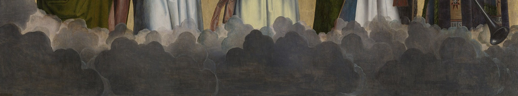 Yet these celestial musicians float above storm clouds.
