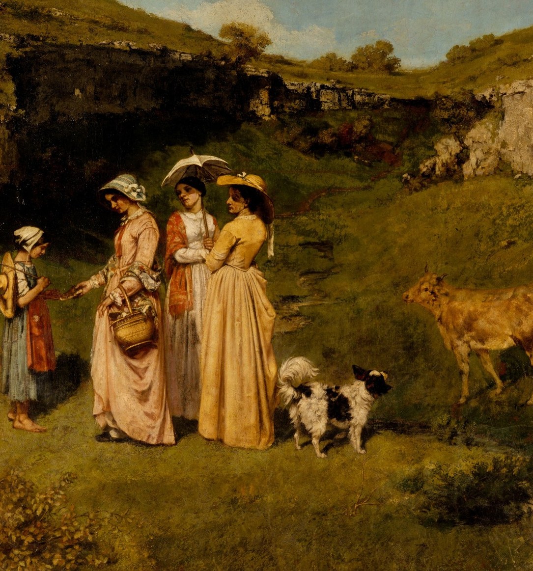 Critics mocked these fashionable city gowns as absurd for a country walk , Courbet's deliberate provocation about how the bourgeoisie displayed itself in the countryside