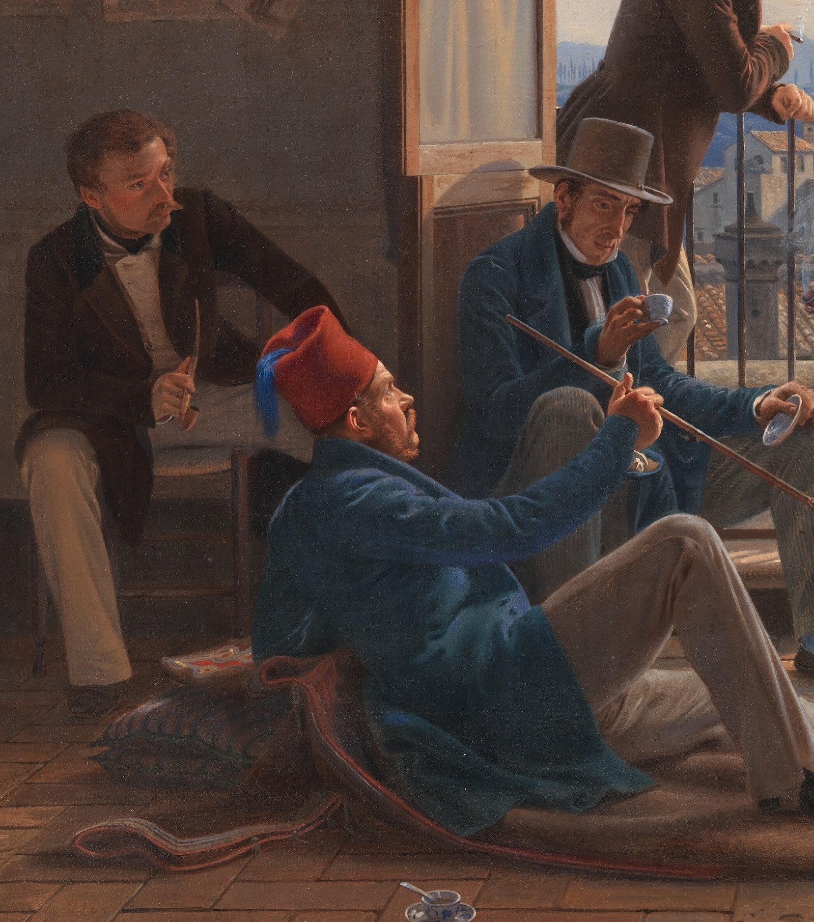 The man in blue is the architect Bindesbøll.