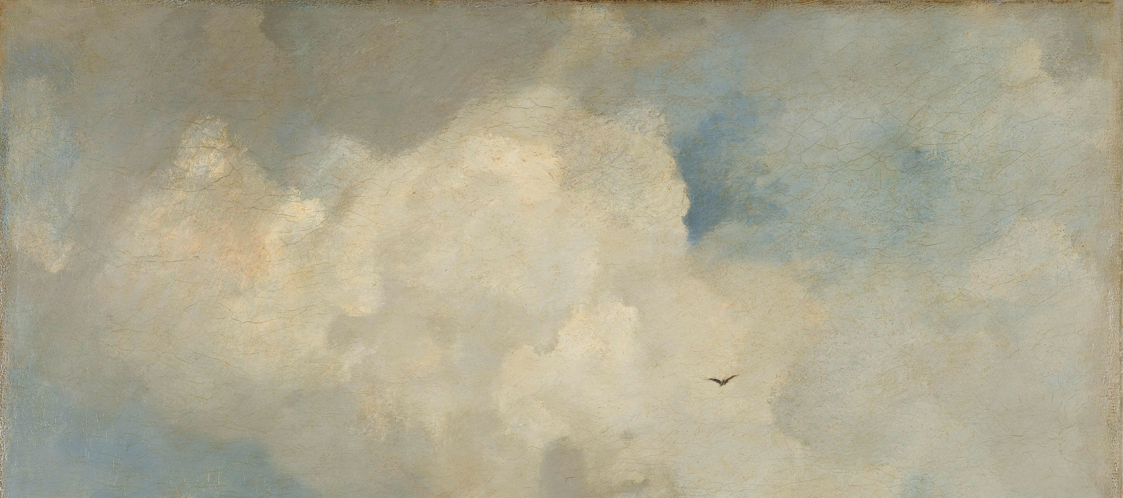 The sky dominates the composition, its dynamic clouds creating a sense of atmosphere and mood, typical of Maris's style.
