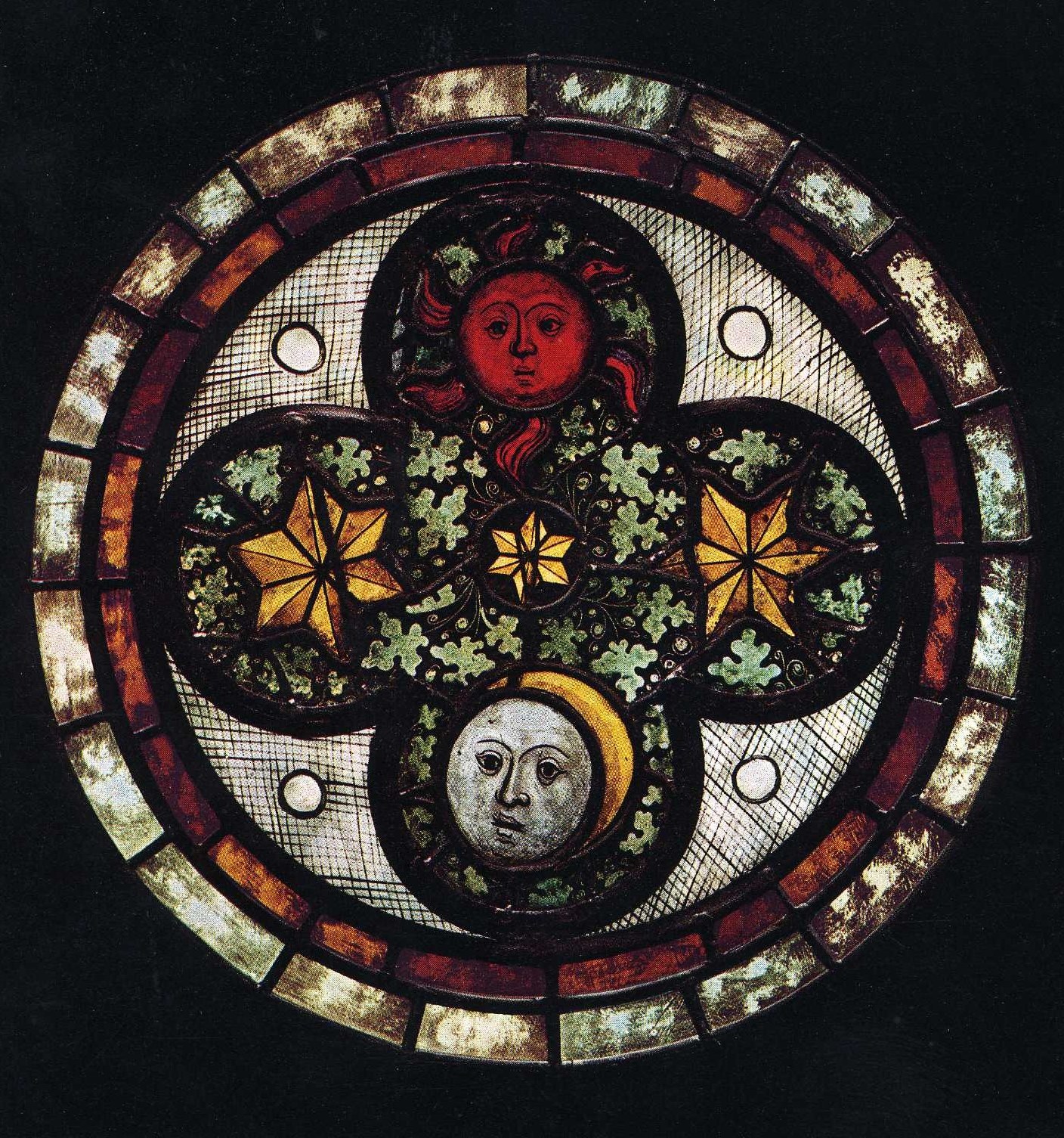 Look closely at the outer edge, like an old window pane.