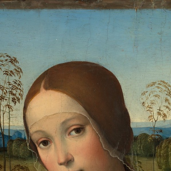 Mary, serene. Two great saints in quiet devotion.