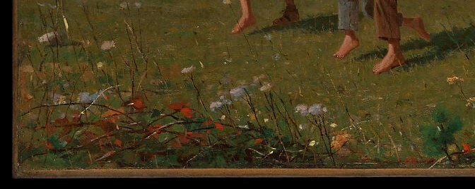And under all that motion, Homer painted a full field of wildflowers.