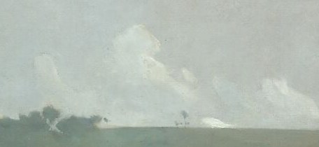 It's all paint, merging softly to evoke a vast atmosphere.