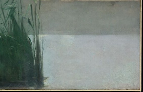 Look at the water, reflecting the sky and distant light.