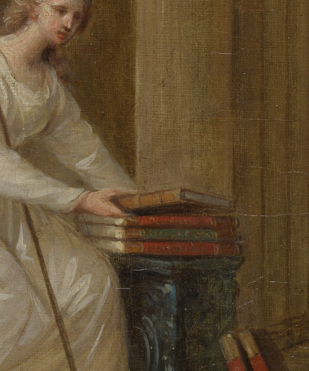 She holds the keys of knowledge.