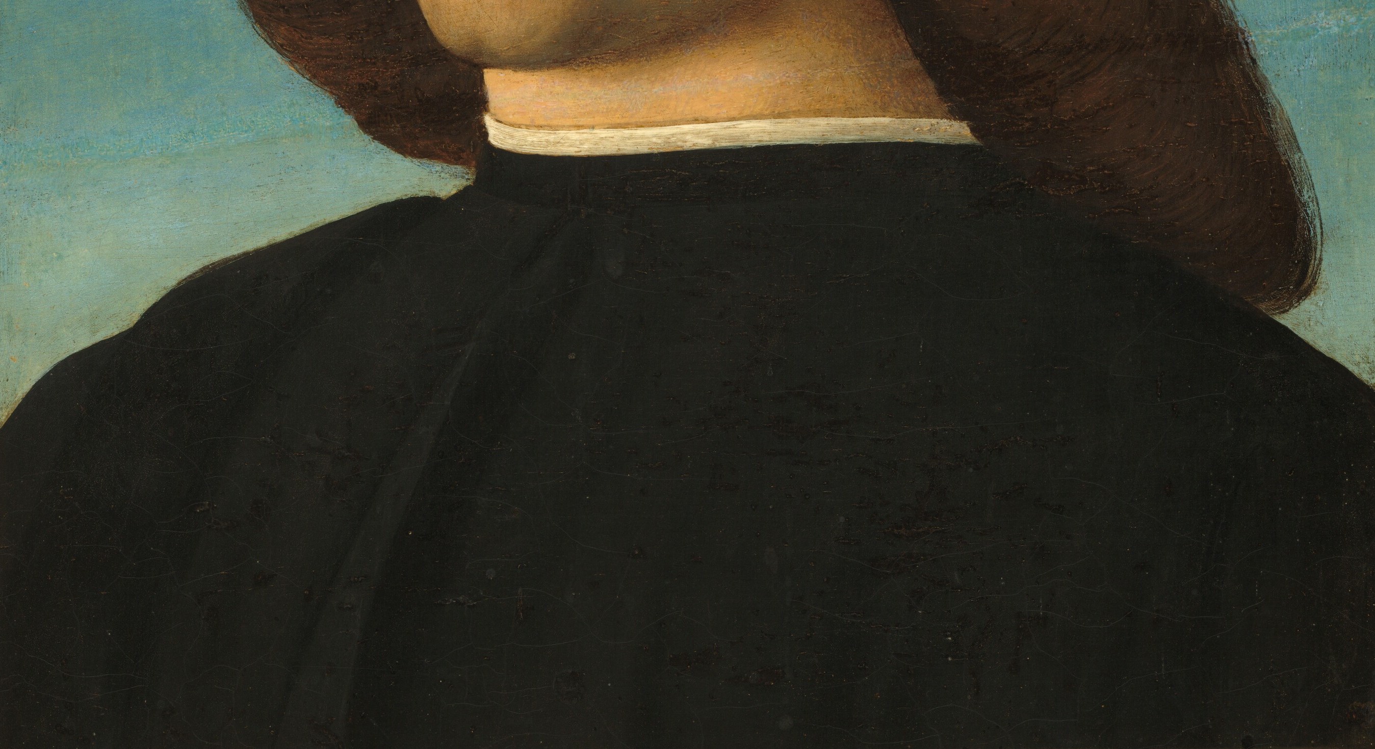 The black gown cost more than color. It was dyed for civic virtue.