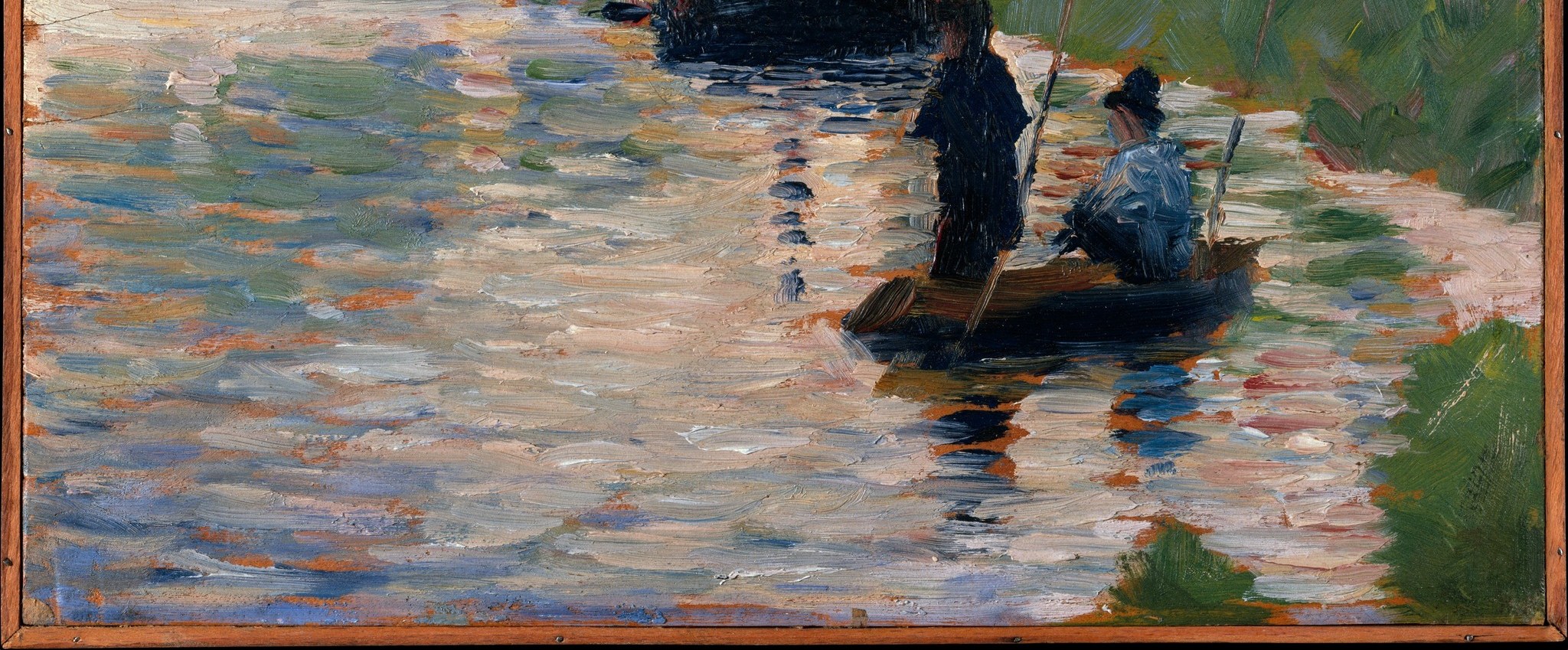 Seurat used thick, visible brushstrokes here.