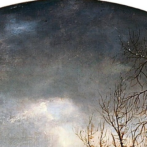 He captures the subtle light of a cloudy winter sky.