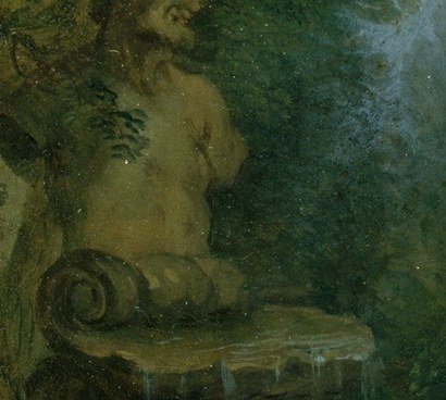 The statue is a classical ideal of beauty.