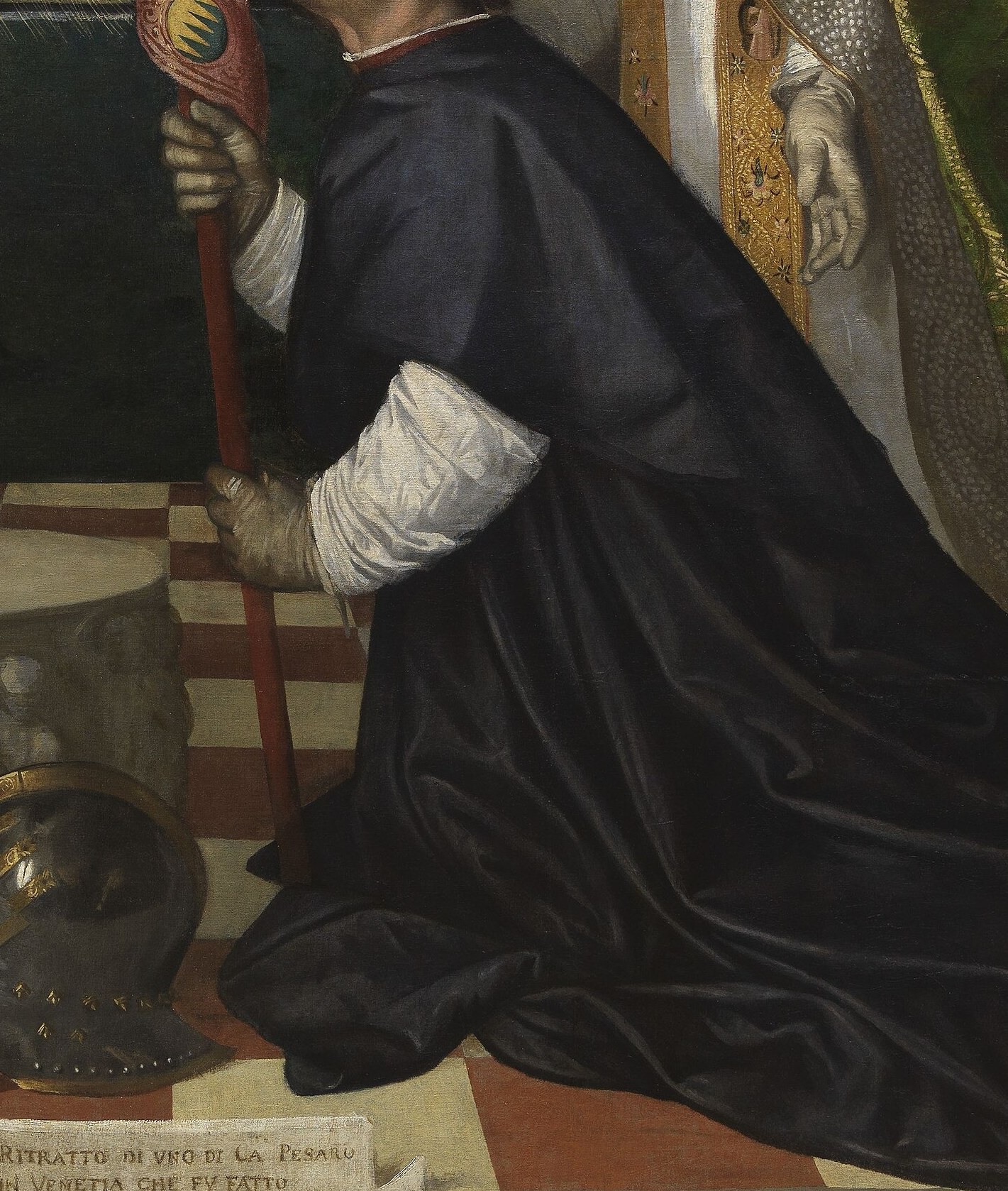 This is Bishop Jacopo Pesaro.
