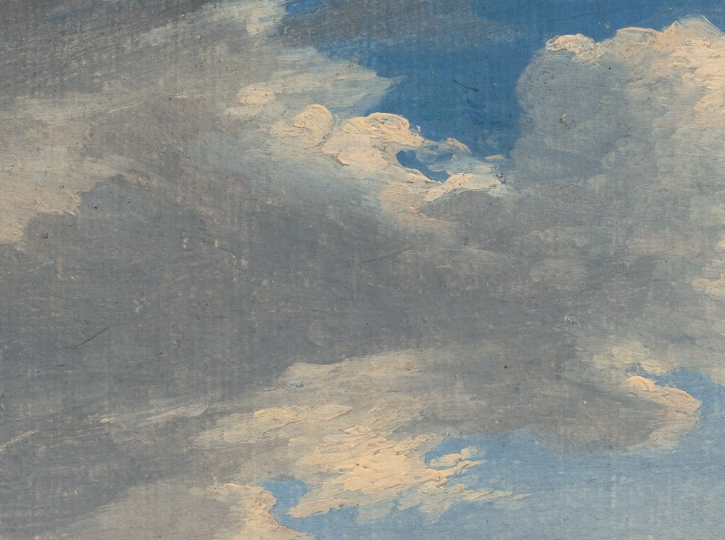 He moved his easel outdoors, directly observing the sky.