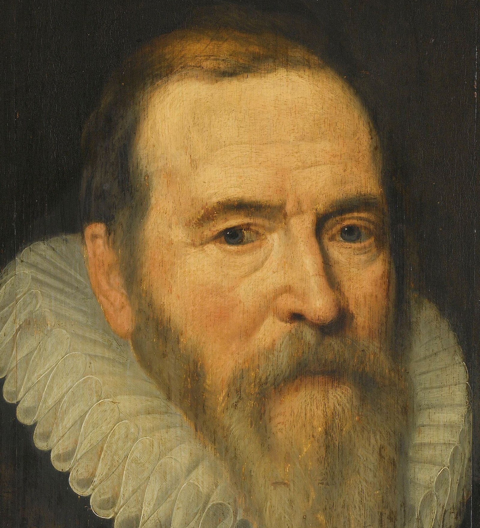He was painted in 1628, nine years after his death.