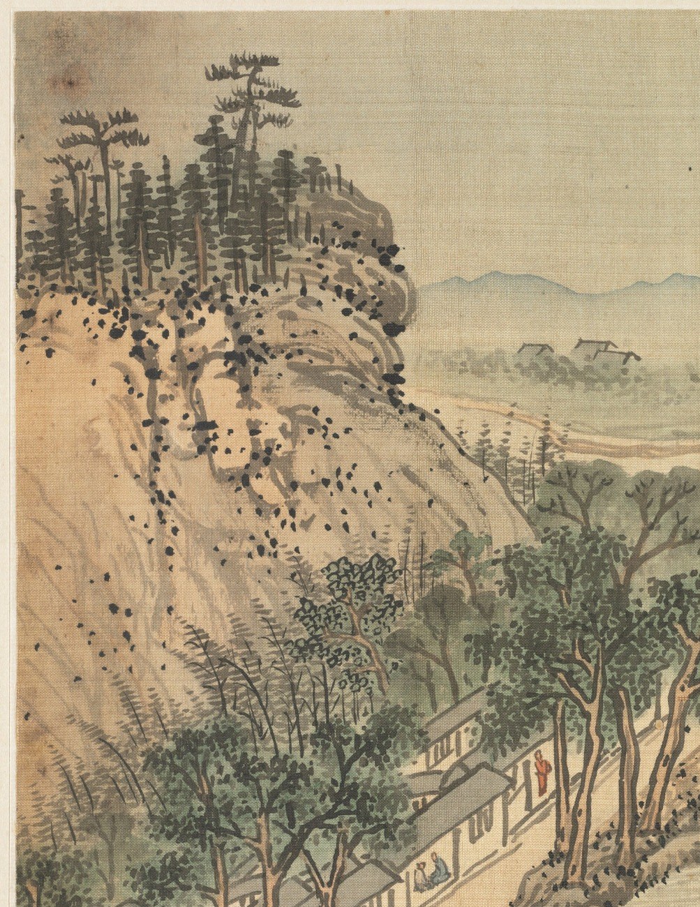 Its textured surface and sparse trees suggest a rugged, untamed natural environment.