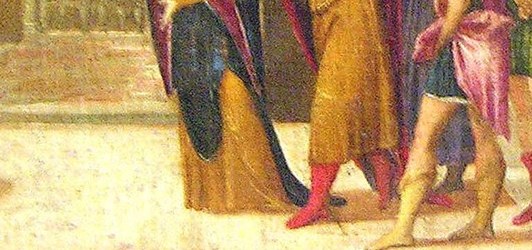 The future king, Servius Tullius, lies in his cradle.