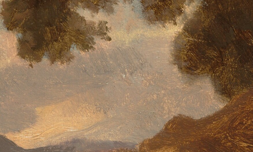 He captures the fleeting light of dusk with a free hand.
