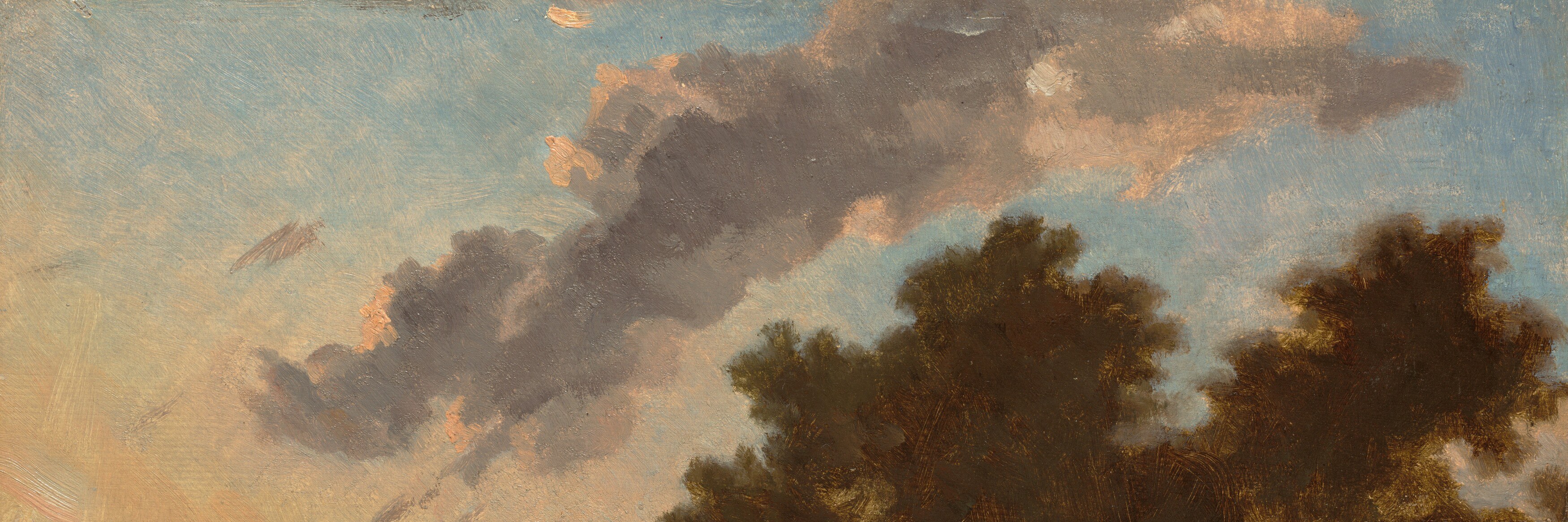 But he also painted quiet moments like this sunset.