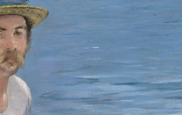 Likely Manet's brother-in-law; his confident, slightly blank expression carries the painting's central ambiguity , are these two companions, strangers, or something more complicated?