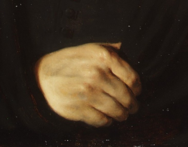 But here, in 1630, his sitter is a fellow painter.