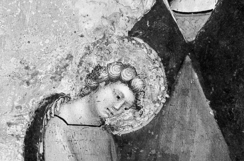 That small hand raised in blessing holds the whole theology: infant and sovereign, at once.