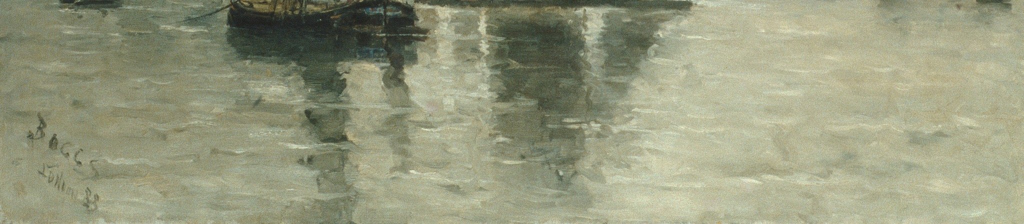 His brush captured light on the water.