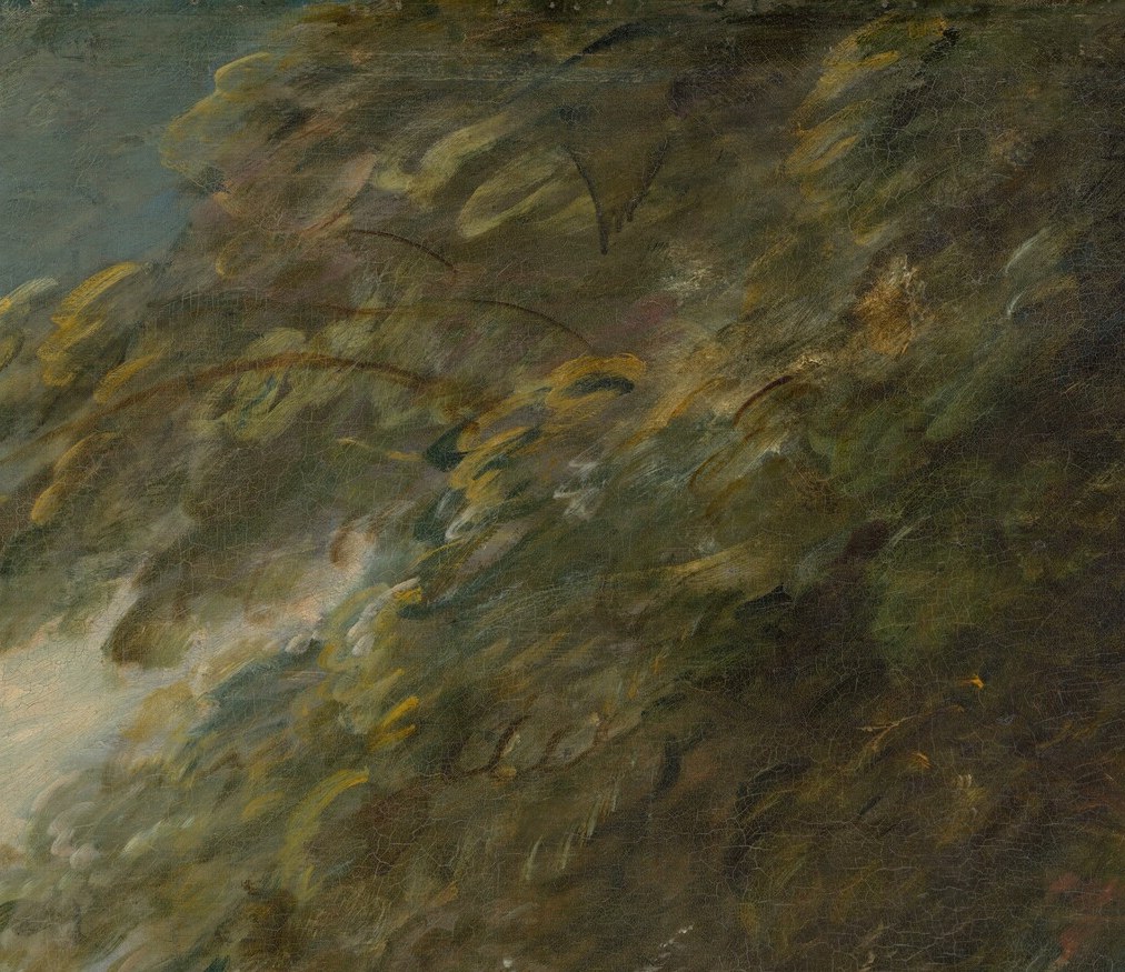 The hair is deliberately informal , unpowdered, tumbling , signaling Romantic naturalness over aristocratic stiffness, a deliberate artistic choice.
