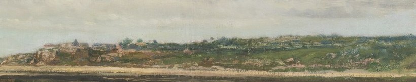Most people scroll past the distant village.