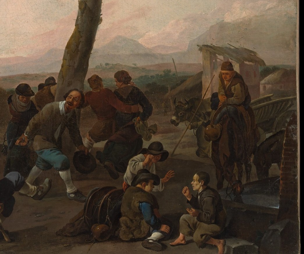 The painter was Dutch, working in Italy around 1651.