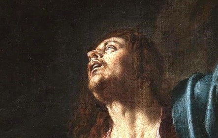Look at Saint John, receiving divine inspiration.