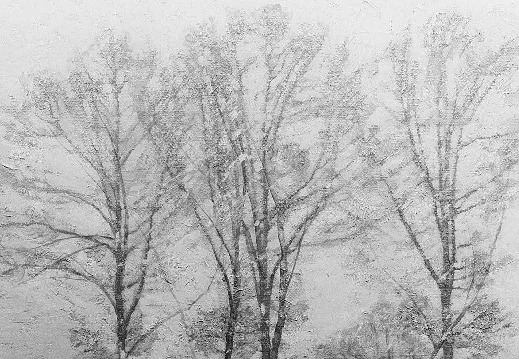 Look at the bare branches, a stark silhouette.